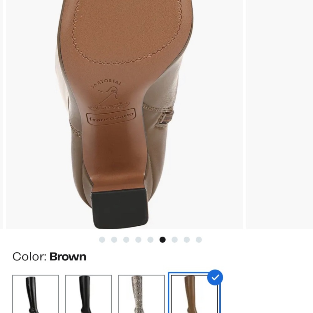 ❤️💕NWT Franco Sarto Brown Heeled Boots - Picture 5 of 8